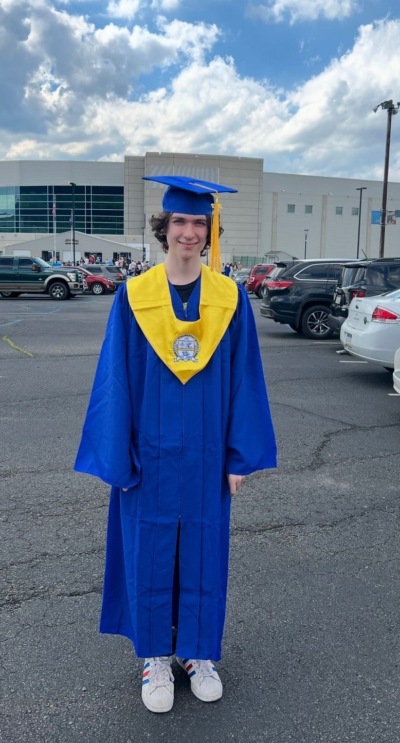 Blake Roux at graduation