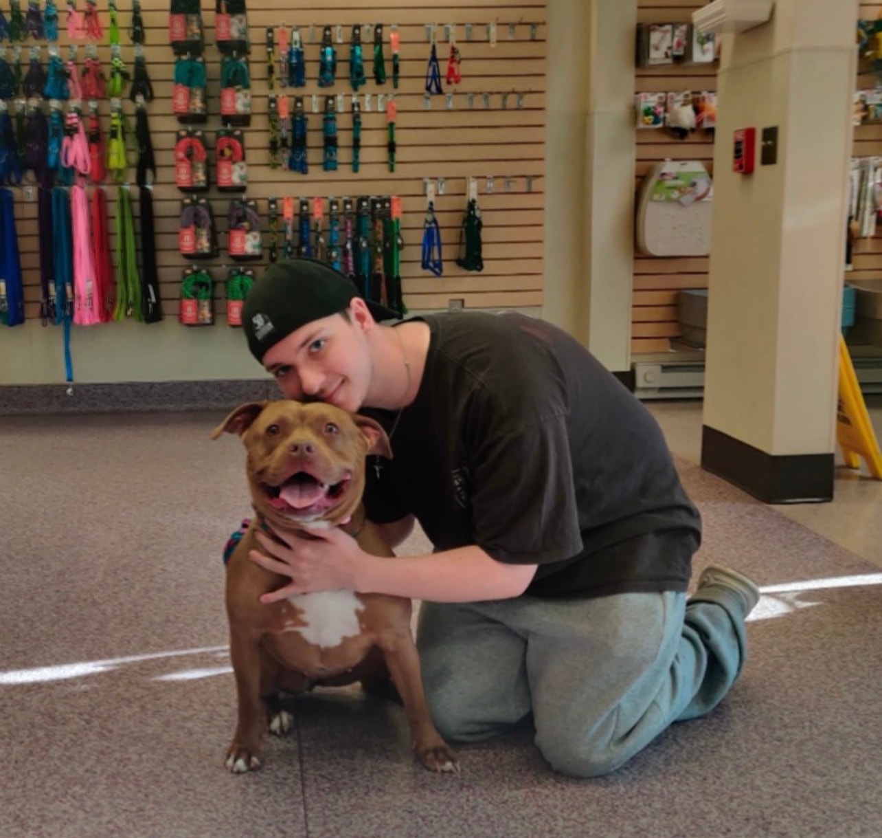 Blake with his ESA dog Cocoa at the Harrisburg Humane Society
