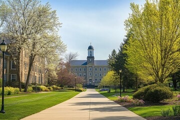 Penn State University campus walkway